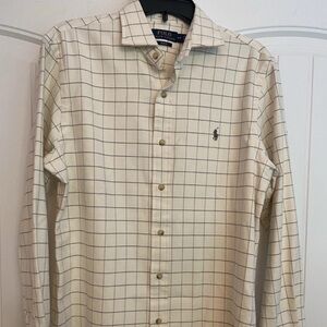 Polo by Ralph Lauren Men's Cream Checkered flannel shirt